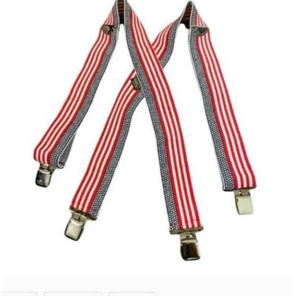 welch Other - Welch Mfg. Co. American Flag Clip End Suspenders Made In The USA